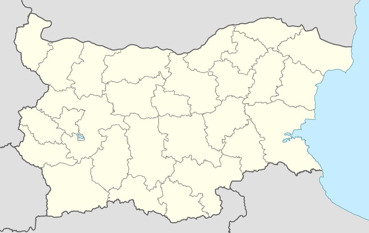 карта Балгарыі вектарная карта 