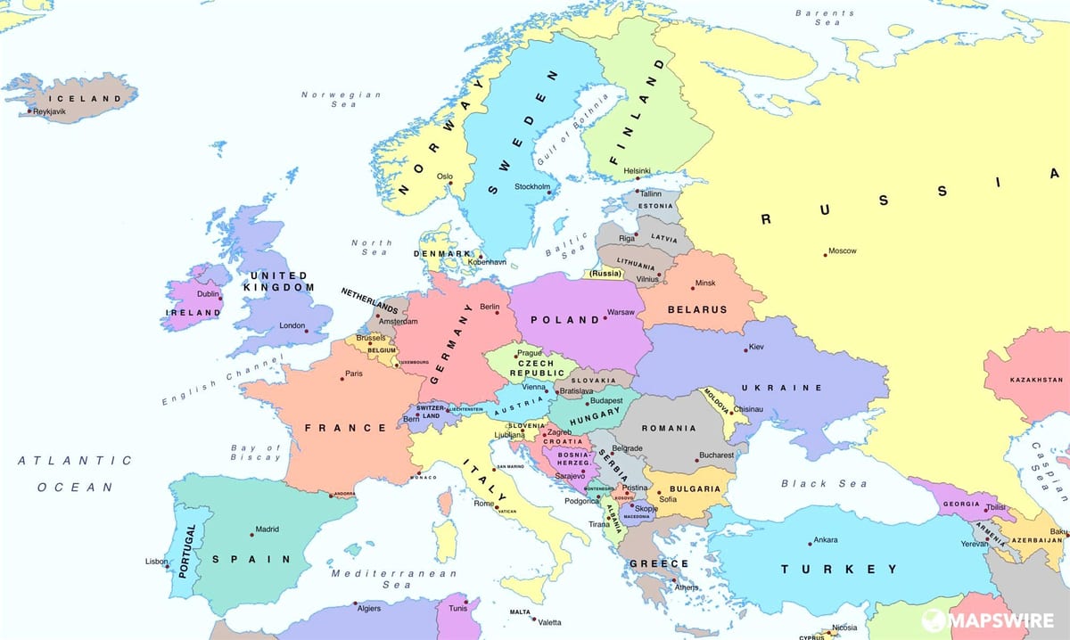 на карце Еўропы ў Балгарыі
