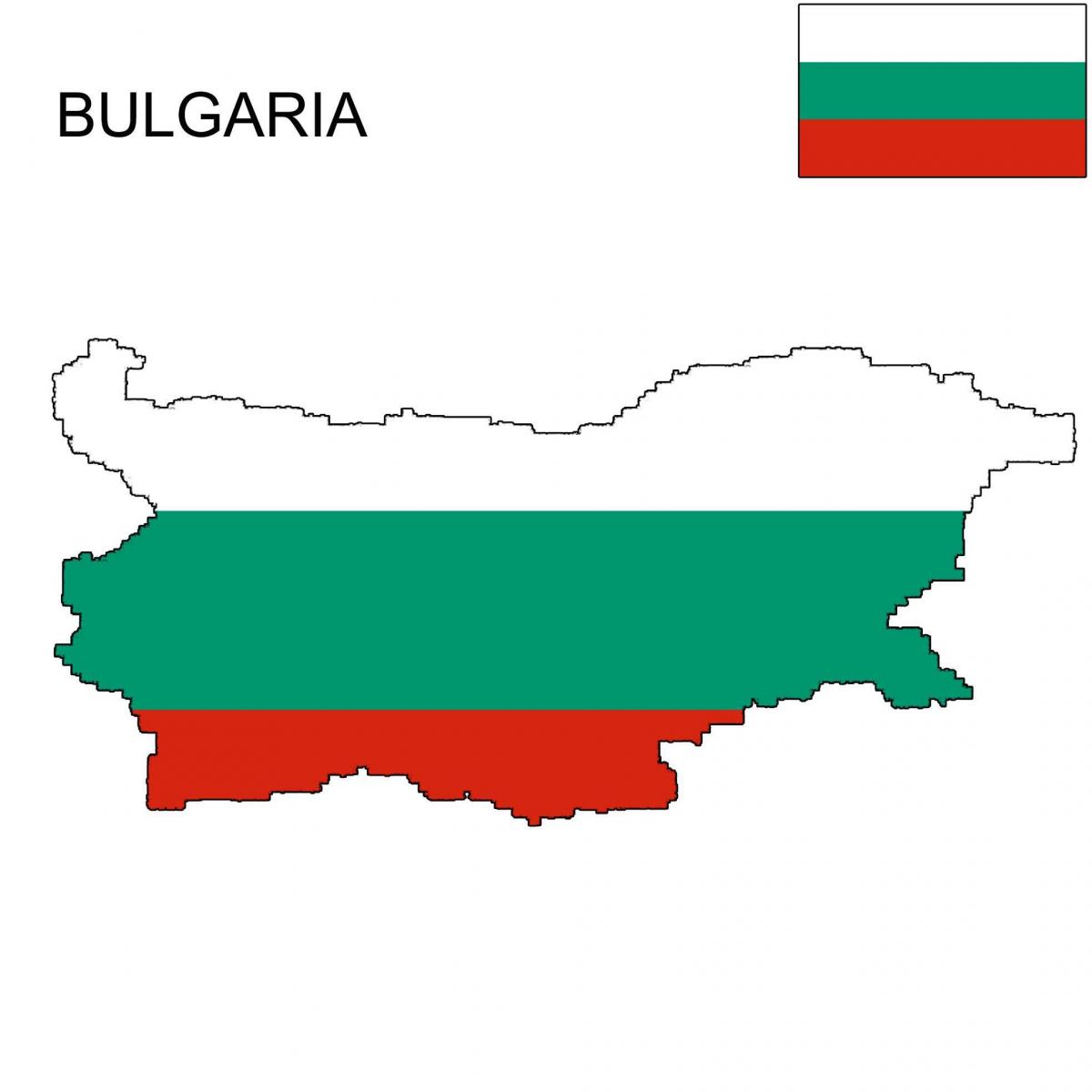 Сцяг Балгарыі на карце 