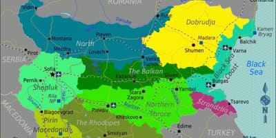 Карта Балгарыі аэрапорты