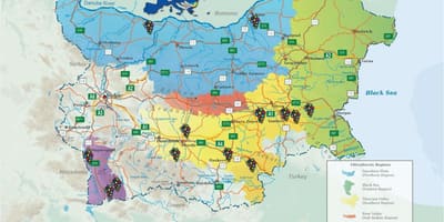 Карта балгарскае віно