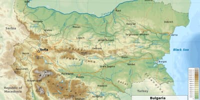 Карта Балгарыі геаграфіі