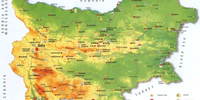 Балгарскія горы карта