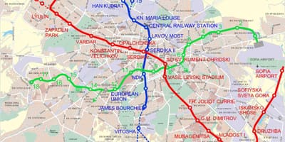 Карта Балгарыі метро