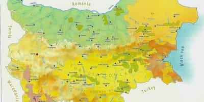 Карта Балгарыі клімат