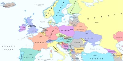 На карце Еўропы ў Балгарыі