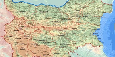Карту падрабязная карта Балгарыі